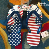 香港迪士尼代购 米奇 美国旗图案 女款拖鞋 夹脚 人字拖 沙滩凉鞋