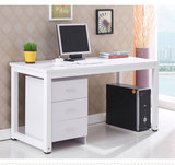 台式简易办公桌简约双人写字台写字桌家用书桌电脑桌带抽屉柜子