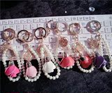 韩国镂空花朵汽车钥匙扣挂件可爱创意钥匙链挂件包包挂饰珍珠小