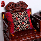 中式红木仿古汽车床头家具沙发靠枕靠垫抱枕靠背腰枕坐垫含芯包邮