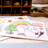 一橙 卡通图画本空白儿童画画本涂鸦本小学生美术本素描绘画本子