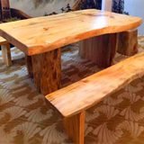 创意铁艺实木茶几大板老榆木松木办公桌茶桌原木桌面板大班台餐桌