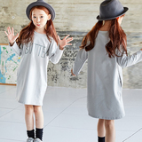 女童卫衣春秋款长袖上衣韩版2016新款中大童装中长款女宝宝套头衫