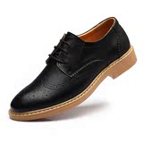 Bullock carved men casual shoes retro male tide leather 2016