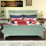 美式床实木床1.8米双人床1.5乡村风格婚床韩式田园地中海卧室家具