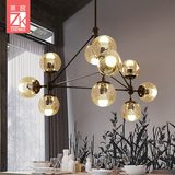 modo魔豆吊灯客厅餐厅灯现代简约创意北欧美式工业风玻璃圆球吊灯