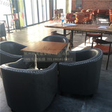 欧美嘉餐厅餐饮店沙发半圆沙发圈椅漫咖啡沙发甜品奶茶店沙发定做