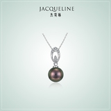 JACQUELINE杰葵琳 大溪地黑珍珠孔雀绿项链直径11mm