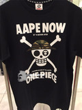 低折 小圆猴香港代购 aape x one piece海贼王16男猿人头短袖T恤