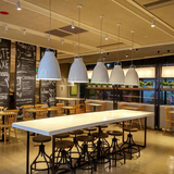 简约现代肯德基灯罩创意个性办公室餐厅单头圆形理发店饭店吊灯