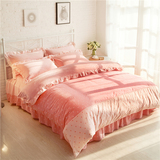 床上用品法莱绒韩版公主床单水晶绒保暖被套四件套1.8/2.0m床双人