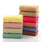 毛巾纯棉成人儿童通用洗脸家用面巾吸水素色棉花糖春夏款团购批发