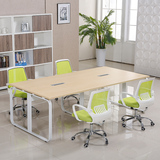 公司学校简约板式小型会议桌现代办公电脑培训桌椅组合洽谈长条桌