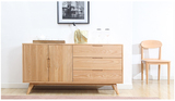 日式宜家纯实木斗柜卧室白橡木储物柜现代北欧原木斗橱柜客厅家具