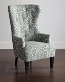 北欧现代布艺老虎椅美式宜家简约单人高背休闲地中海客厅沙发椅