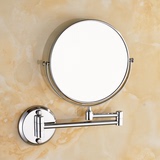 折叠镜卫生间 浴室铜镜太空铝化妆镜双面美容镜台式伸缩镜子壁挂