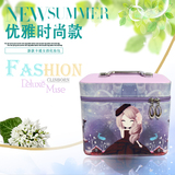 韩版方形大容量多色花色少女化妆箱包 防水收纳包 洗漱手拿包