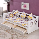 沙发床 双人单人折叠多功能推拉沙发床两用 可伸缩实木 沙发床1.5