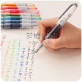 日本百乐正品迷你彩色元气小钢笔SPN20F女生钢笔透明好用可换墨胆