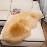 澳洲纯羊毛餐椅沙发坐垫整皮毛一体地毯垫飘窗垫床垫自由皮形定做