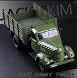 升辉1：32老解放卡车军事卡车声光回力开门合金汽车模型玩具