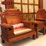 红木家具缅甸花梨沙发大果紫檀财源滚滚沙发明清古典客厅家具组合
