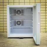 优聪48L电子玻璃门带锁小冰箱双系统食品留样柜白色客房冷藏冰箱