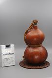 日本 老酒葫芦 | e.多边形老木塞，小环材质不详，高约19cm.