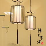 新中式茶楼吊灯仿古鸟笼灯过道走廊灯创意个性酒店餐厅客厅书房灯