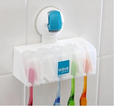 韩国进口吸盘牙刷架透气卫生吸壁式实用旅行洗漱便携式防尘牙刷架