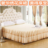 奢华蕾丝绣花边床裙单件1.5m1.8米床保护套夏天新款韩版公主床罩