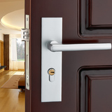 高档门锁简约欧式太空铝门锁室内门锁卧室木门 机械门锁五金锁具