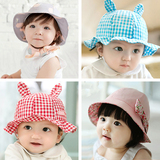 韩版春秋盆帽6-12个月婴儿帽子1-2岁儿童女童女宝宝春季公主帽潮3