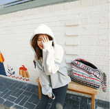 ZARA女装春2016韩版加绒时尚显瘦连帽卫衣女长袖套头宽松学生外套