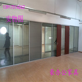 办公室高隔断玻璃屏风隔断墙钢化玻璃单双玻带百叶上海厂家包安装
