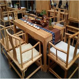 新中式免漆老榆木明清茶桌 餐桌 客厅茶几 茶台 实木家具禅意画案