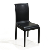 仁乐餐厅椅 家用餐桌椅现代休闲椅简约靠背餐椅 时尚黑色白色皮椅