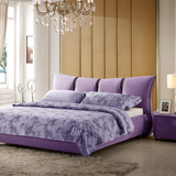 北欧布艺床可拆洗双人床现代简约气动储物布床1.8米小户型婚床