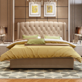 慕斯布艺床 美式床2米 主卧 2米2.2米大床大床双人床现代简约1.8