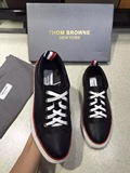 正品代购Thom Browne 2016新款男士夏黑色系带小皮鞋休闲鞋