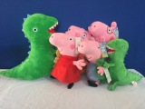 正版peppa pig 佩佩猪毛绒公仔粉红猪小妹乔治猪宠物恐龙玩具礼物