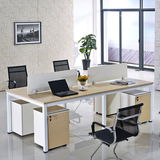 广州办公家具现代简约电脑桌椅屏风职员办公桌4人位组合员工桌椅