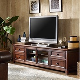 全实木橡木电视柜定制dsg简约客厅实木美式电视柜1.8米1.6米定做