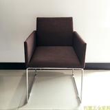 单人沙发椅简约现代金属椅子靠背椅北欧宜家创意时尚设计师休闲椅