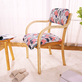 亿家达实木椅子电脑椅家用餐椅休闲咖啡椅简易曲木人体工学椅座椅
