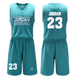 新款乔丹篮球服套装男夏训练比赛球衣篮球定制篮球服定制团购印字