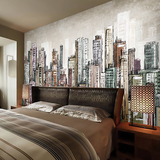 大型壁画 欧式复古手绘城市墙纸奢华墙布客厅卧室床头背景墙壁纸