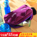 韩国创意化妆包便携大容量收纳包可爱卡通猫咪手拿包女时尚零钱包