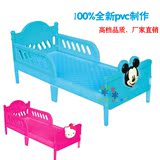 儿童小床公主床米奇kt卡通床幼儿园单人塑料床家具儿童床带护栏