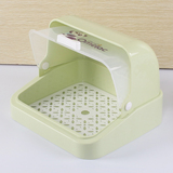 加厚 婴儿童奶瓶食品碗筷水杯收纳箱晾干燥架餐具防尘翻盖储存盒